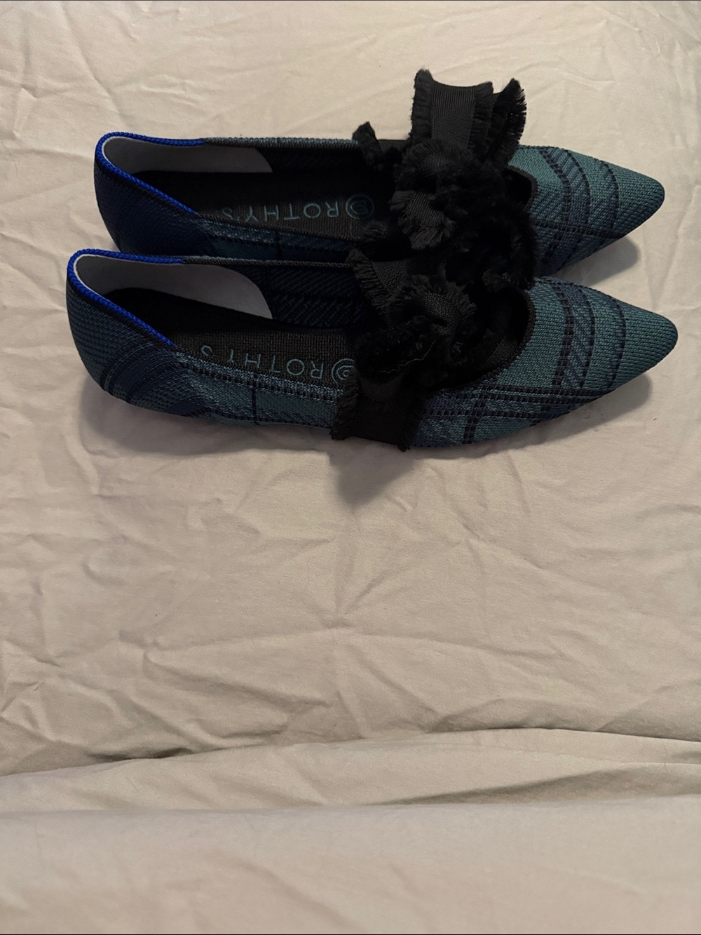 Rothy's Pine Plaid Mary Jane’s Size 9 - Picture 2 of 5
